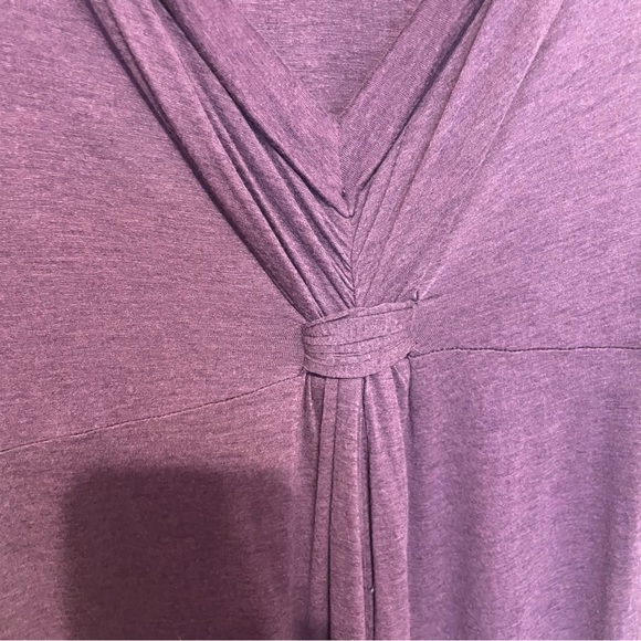 Boden Purple Long Sleeve V-Neck Twist Front Detail Wool Blend Size 6L Lined - Picture 4 of 6